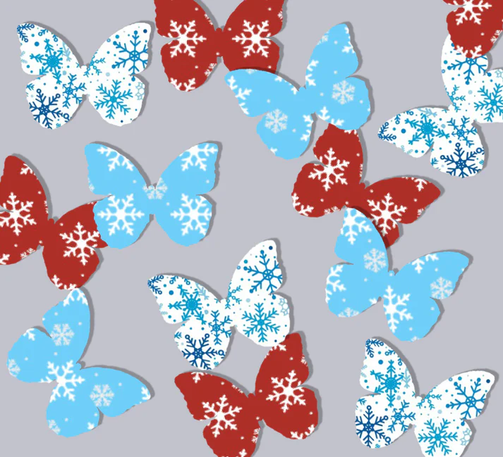 Winter theme Butterflies