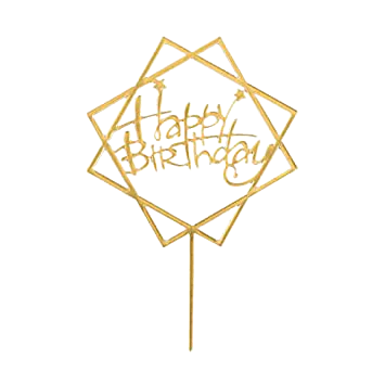 Happy Birthday framed topper